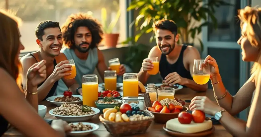Café da manhã pré treino