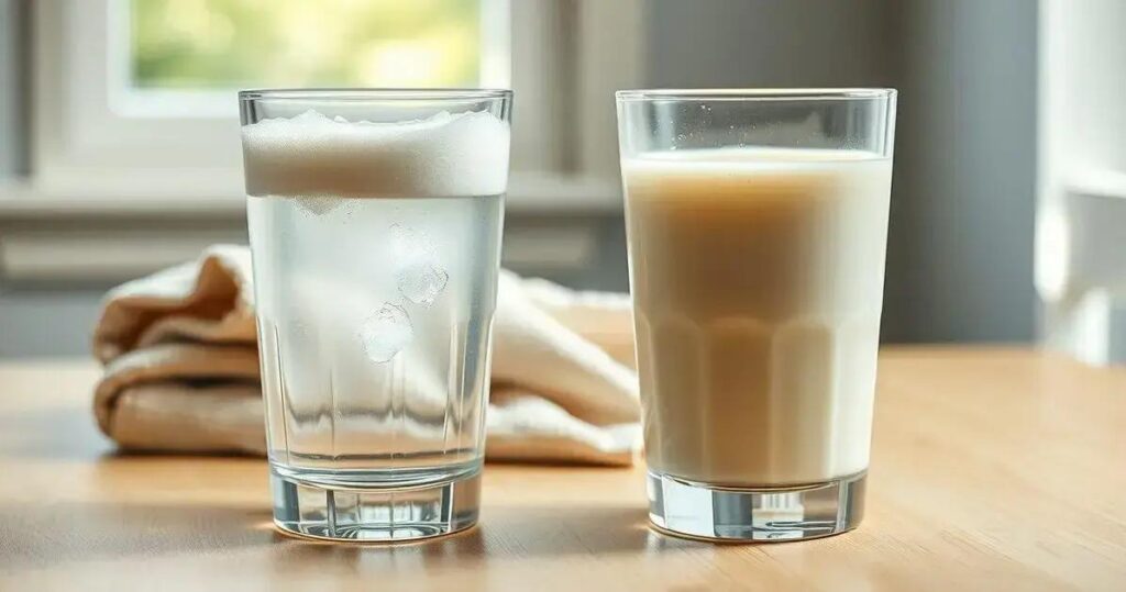 whey protein com agua ou leite